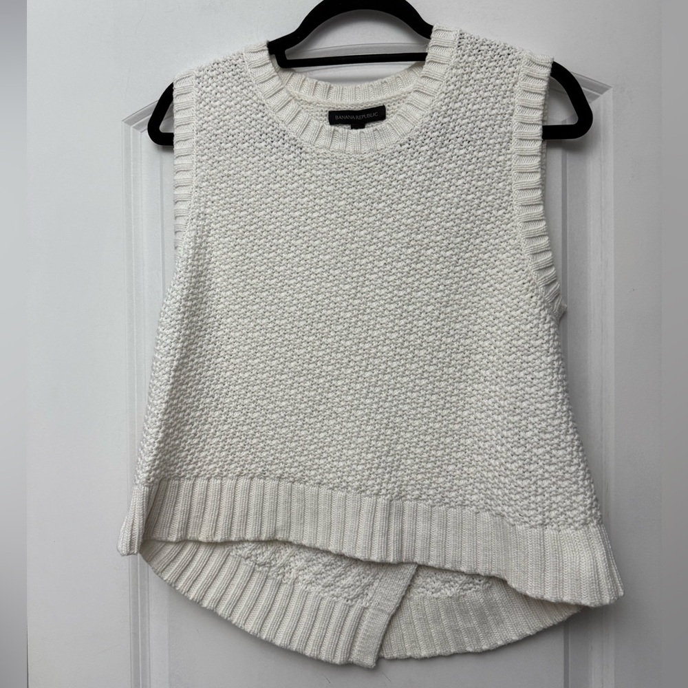 Banana Republic White Sweater Vest